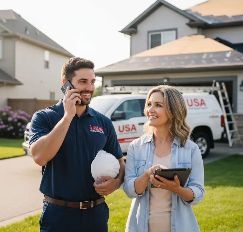 USA Roof Repair Experts customer support in Juda
